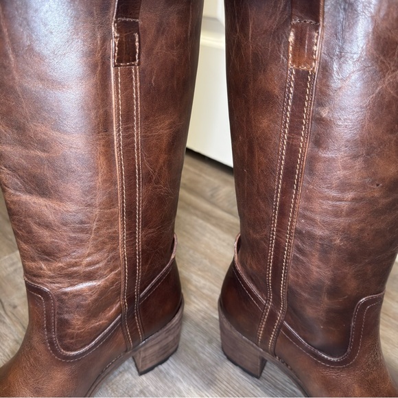 Cleo + Wolf Scout Round Toe Heeled Brown Leather Fashion Boots - Picture 6 of 13